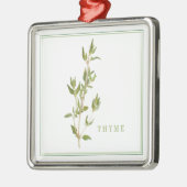 FRESH THYME Premium Square Ornament Aus Metall (Links)