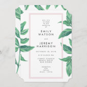 Fresh Tropical Island Beach Hochzeit Einladung (Vorne/Hinten)