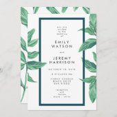 Fresh Tropical Island Beach Hochzeit Einladung (Vorne/Hinten)