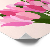 Fresh Tulips Pink Blume Poster (Ecke)