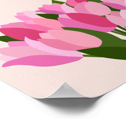 Fresh Tulips Pink Blume Poster (Ecke)