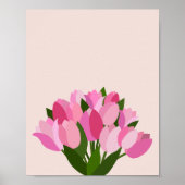 Fresh Tulips Pink Blume Poster (Vorne)
