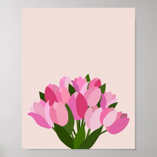 Fresh Tulips Pink Blume Poster (Vorne)