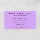 Fresh Two Colors - Elegante Berufliche Moderne - Visitenkarte (Rückseite)