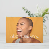 Fresh und Bold Script Grad Graduate Two Foto Ankündigung (Stehend Vorderseite)