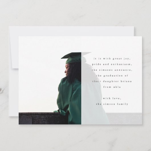 Fresh und Bold Script Grad Graduate Two Foto Ankündigung (Rückseite)