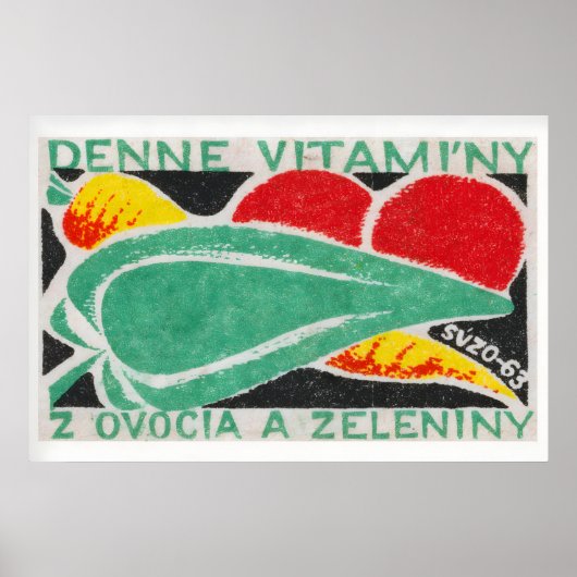 Fresh Vegetables - Matchbox Print - Czech Wall Art Poster (Vorne)