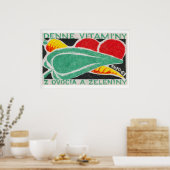 Fresh Vegetables - Matchbox Print - Czech Wall Art Poster (Küche)