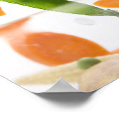 Fresh vegetables with water falling into a bowl poster (Ecke)
