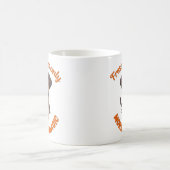 Fresh Vibes & Coffee Playful Puppy Digital Artwor Kaffeetasse (Mittel)