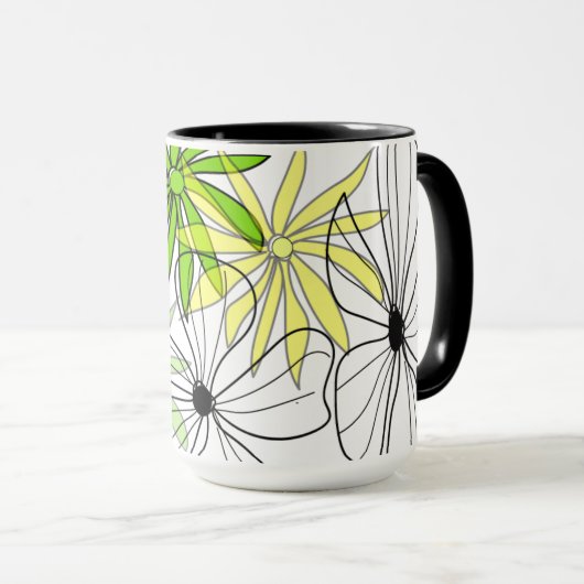 Fresh Vibes: Farbenfroher Blumencoffee Cup Tasse (VorderseiteRechts)