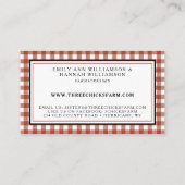 Fresh Vintag Hen Farmhouse Business Visitenkarte (Rückseite)