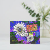 Fresh Vivid Colorful Fun Happy Postkarte (Stehend Vorderseite)
