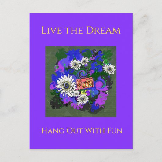 Fresh Vivid Colorful Fun Happy Postkarte (Vorderseite)