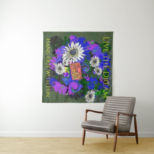 Fresh Vivid Colorful Fun Happy Wandteppich (Beispiel (Horizontal))