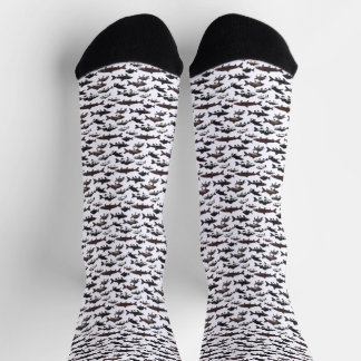 Fresh water fish pattern socken