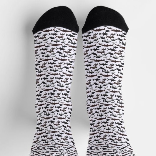 Fresh water fish pattern socken (Oben)