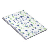 Fresh Watercolor Blueberry School Notebook Notizblock (Rechte Seite)