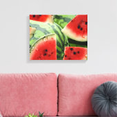 Fresh Watermelon Kitchen Canvas Print Leinwanddruck (Insitu (Wohnzimmer))