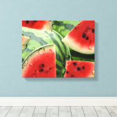 Fresh Watermelon Kitchen Canvas Print Leinwanddruck (Insitu (Holzboden))