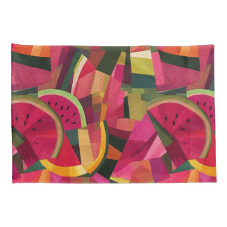 Fresh Watermelon Patch Abstract Design Shams Kissenbezug