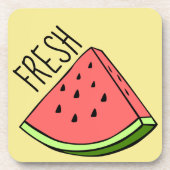 Fresh Watermelon Plastische Untersetzer mit Korkrü (Vorderseite)