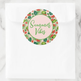 Fresh Watermelon Runder Aufkleber