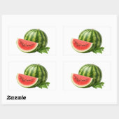 Fresh Watermelon Slice And Whole Fruit Sticker (Blatt)