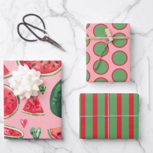 Fresh Watermelon Wrapping Paper Set Geschenkpapier Set