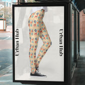 Fresh White Champagne Nordic Pattern Leggings