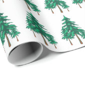 Fresh Winter Evergreens Geschenkpapier (Rolleneckpunkt)