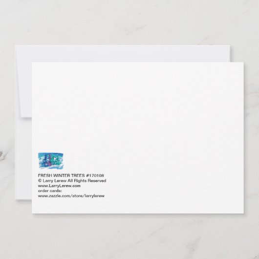 Fresh Winter Trees #170108 Mitteilungskarte (Rückseite)