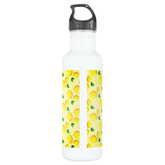 Fresh Yellow Lemons Edelstahlflasche (Rückseite)