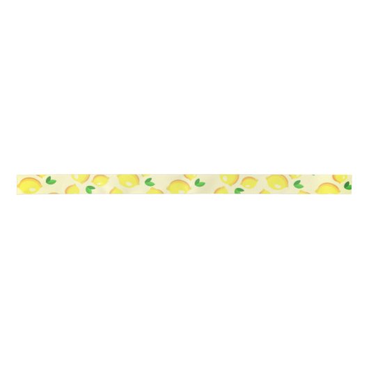 Fresh Yellow Lemons Satinband (Vorderseite)
