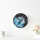 Fresh Zen White Rose Runde Wanduhr (Zuhause)