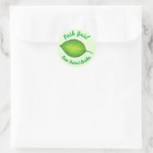Fresh Zuhause Grown Basil Herb Personalisierter Ga Runder Aufkleber (Tasche)