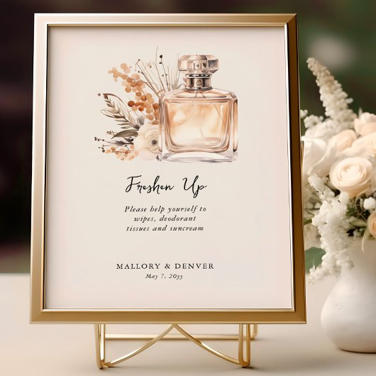 Freshen Sie neutrale Vintage-Heiratssignatur Poster