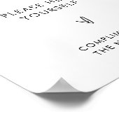 Freshen Up Wedding Bad Basket Sign Poster (Ecke)