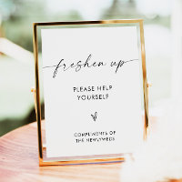 Freshen Up Wedding Bad Basket Sign
