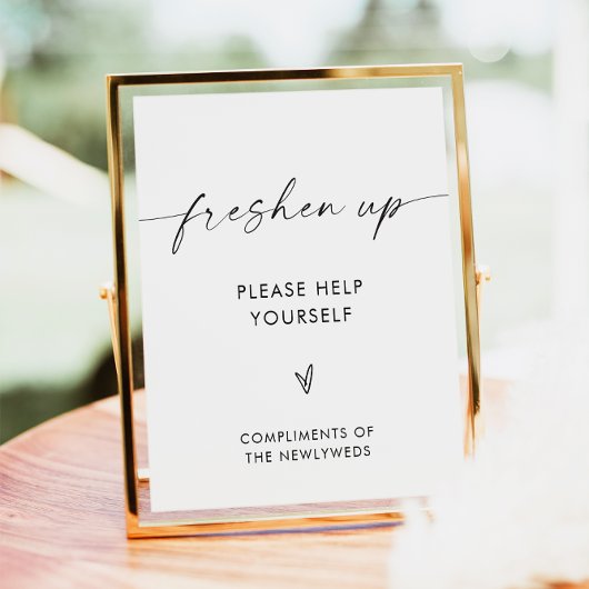 Freshen Up Wedding Bad Basket Sign Poster