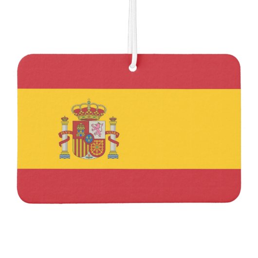 Fresheners der Autoluft mit der Flagge Spaniens Autolufterfrischer (Vorderseite)