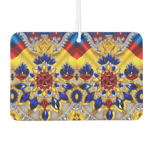 Fresheners mit rumänischer Farbgestaltung Autolufterfrischer (Vorderseite)