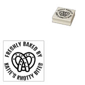 Freshly Baked by Pretzel Bakery Business Name Gummistempel (Stempel)