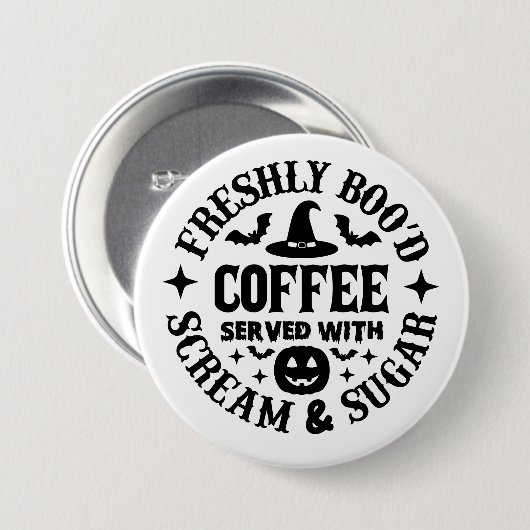 Freshly Boo’d Coffee Served with Scream & Sugar Button (Vorne & Hinten)