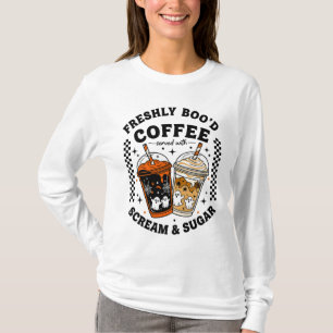 Freshly Boo’d-Kaffee Halloween-Niedlich Ghost Bari T-Shirt