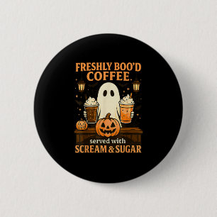 Freshly Boo’d mit Schrei-Zucker-Kürbisgewürzhalle Button
