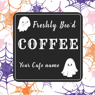 Freshly Boo'd black Coffee business Custom Sticker