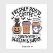 Freshly Boo'd Coffee Halloween Aufkleber (Blatt)
