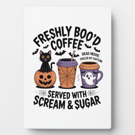 Freshly Boo'd Coffee Halloween Fotoplatte (Vorderseite)