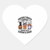 Freshly Boo'd Coffee Halloween Herz-Aufkleber (Vorderseite)